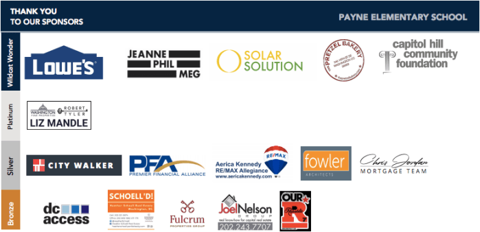 2018 Fall Festival Sponsors